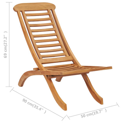 Gartenstuhl Klappbar 50x90x69 cm Massivholz Teak - Pazzar.ch