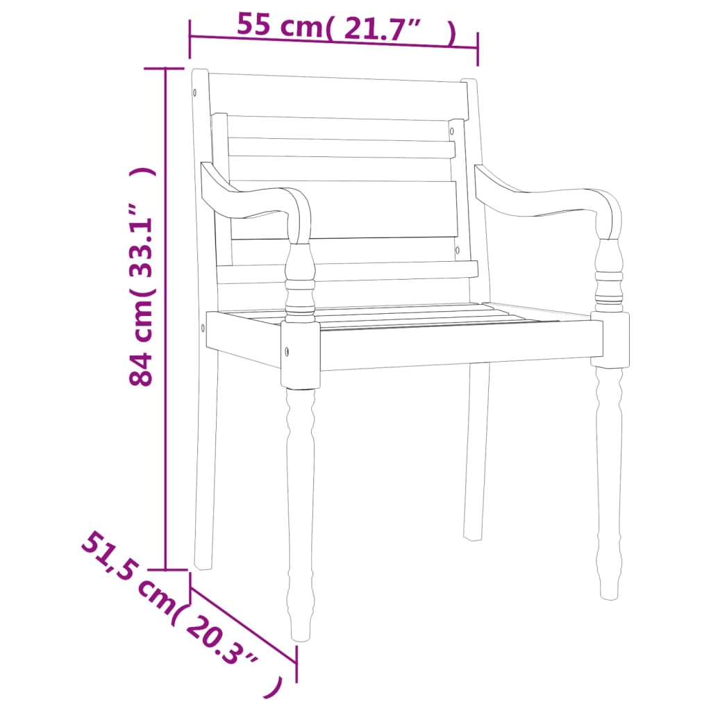 5-tlg. Garten-Essgruppe Massivholz Teak - Pazzar.ch