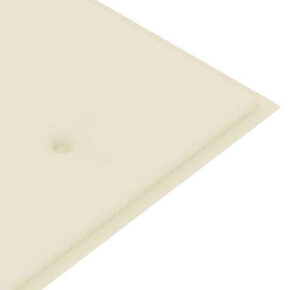 Batavia-Bank mit Creme Kissen 150 cm Massivholz Teak - Pazzar.ch