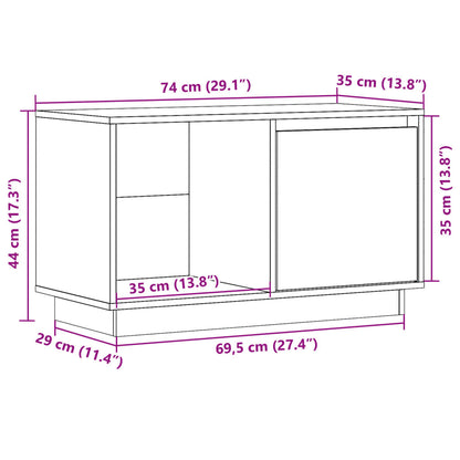 TV-Schrank 74x35x44 cm Massivholz Kiefer - Pazzar.ch