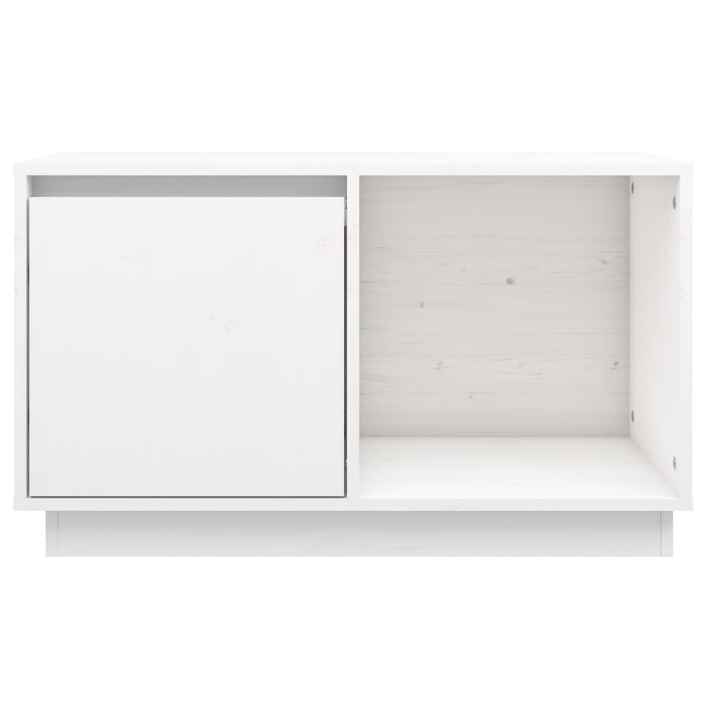 TV-Schrank Weiß 74x35x44 cm Massivholz Kiefer - Pazzar.ch