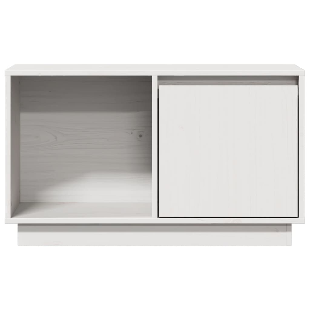 TV-Schrank Weiß 74x35x44 cm Massivholz Kiefer