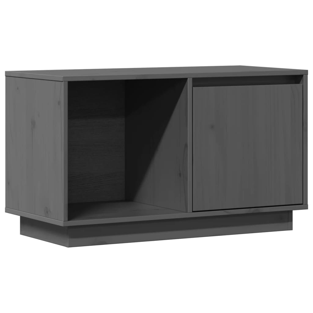 TV-Schrank Grau 74x35x44 cm Massivholz Kiefer