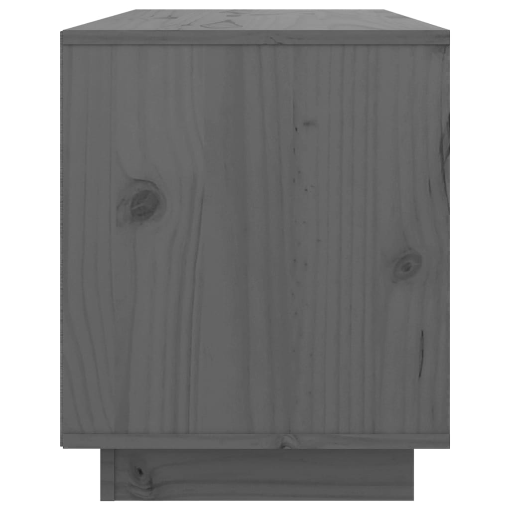 TV-Schrank Grau 74x35x44 cm Massivholz Kiefer - Pazzar.ch