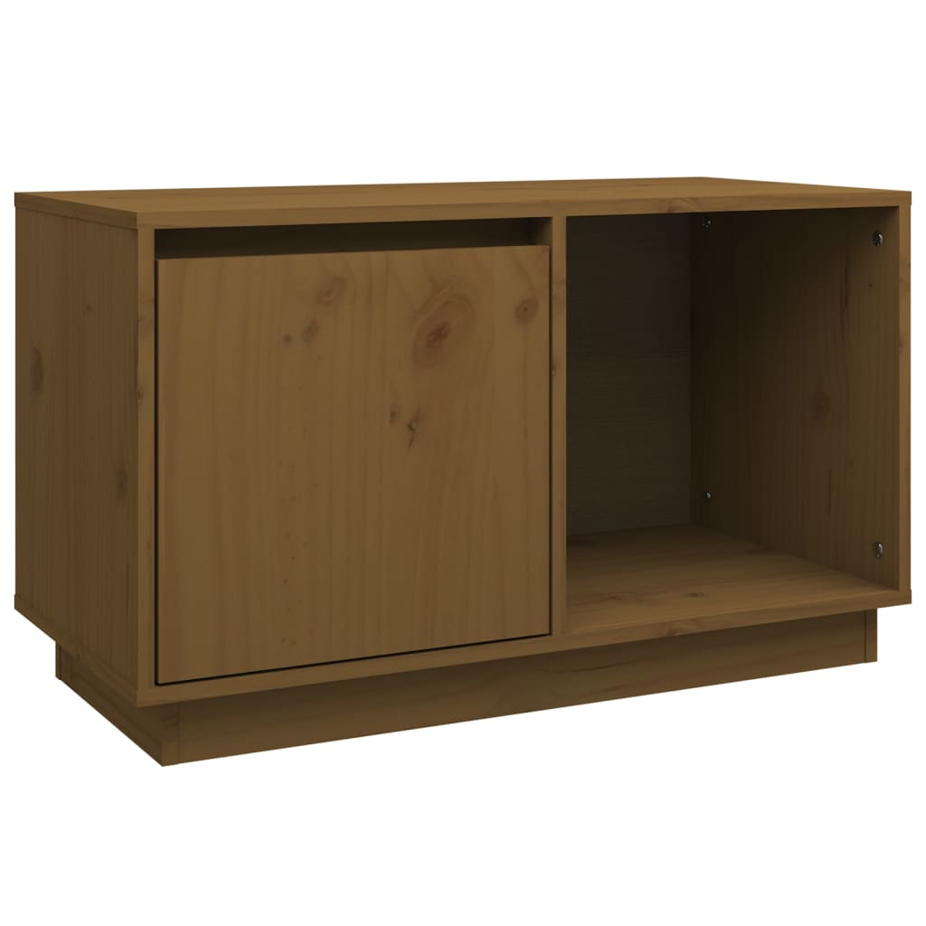 TV-Schrank Honigbraun 74x35x44 cm Massivholz Kiefer - Pazzar.ch