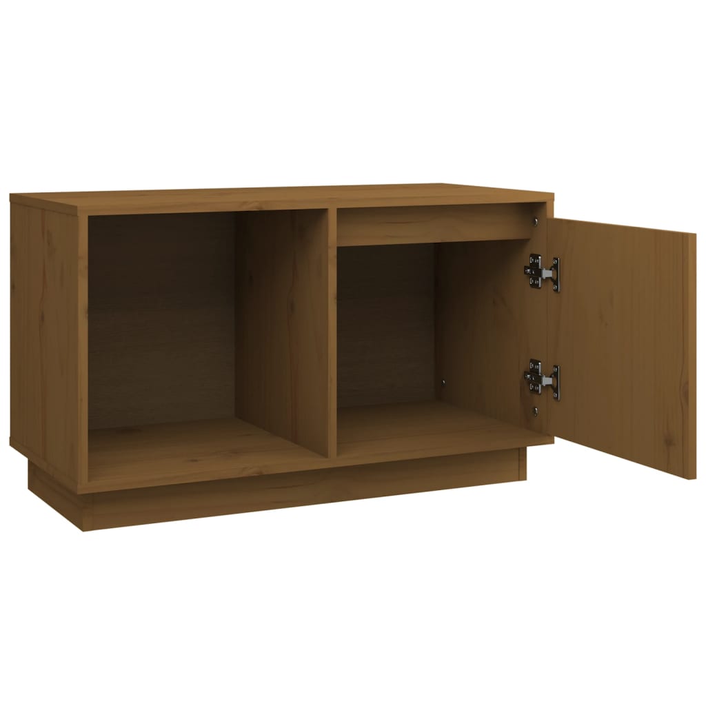 TV-Schrank Honigbraun 74x35x44 cm Massivholz Kiefer