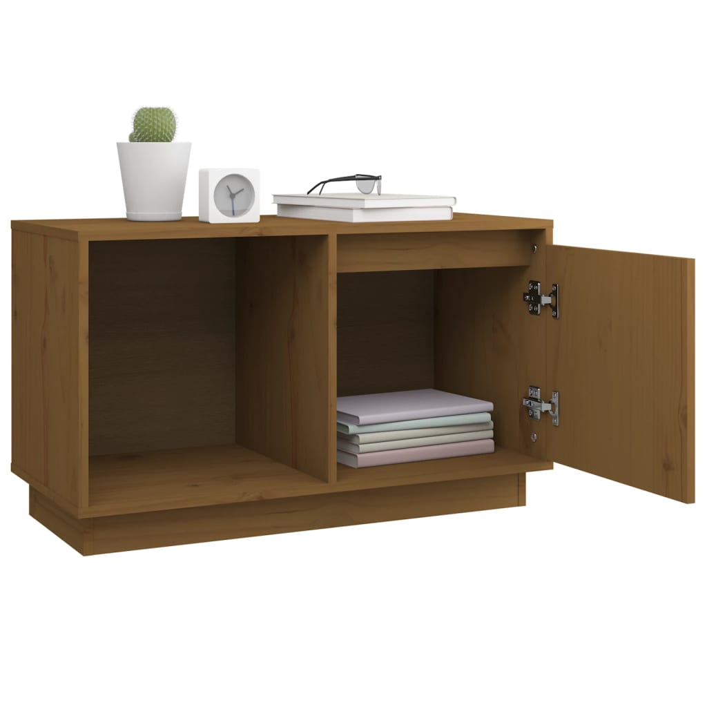 TV-Schrank Honigbraun 74x35x44 cm Massivholz Kiefer - Pazzar.ch