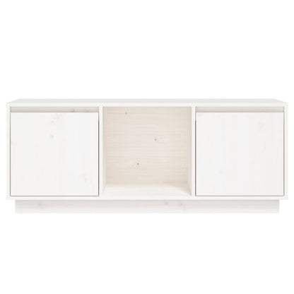 TV-Schrank Weiß 110,5x35x44 cm Massivholz Kiefer - Pazzar.ch