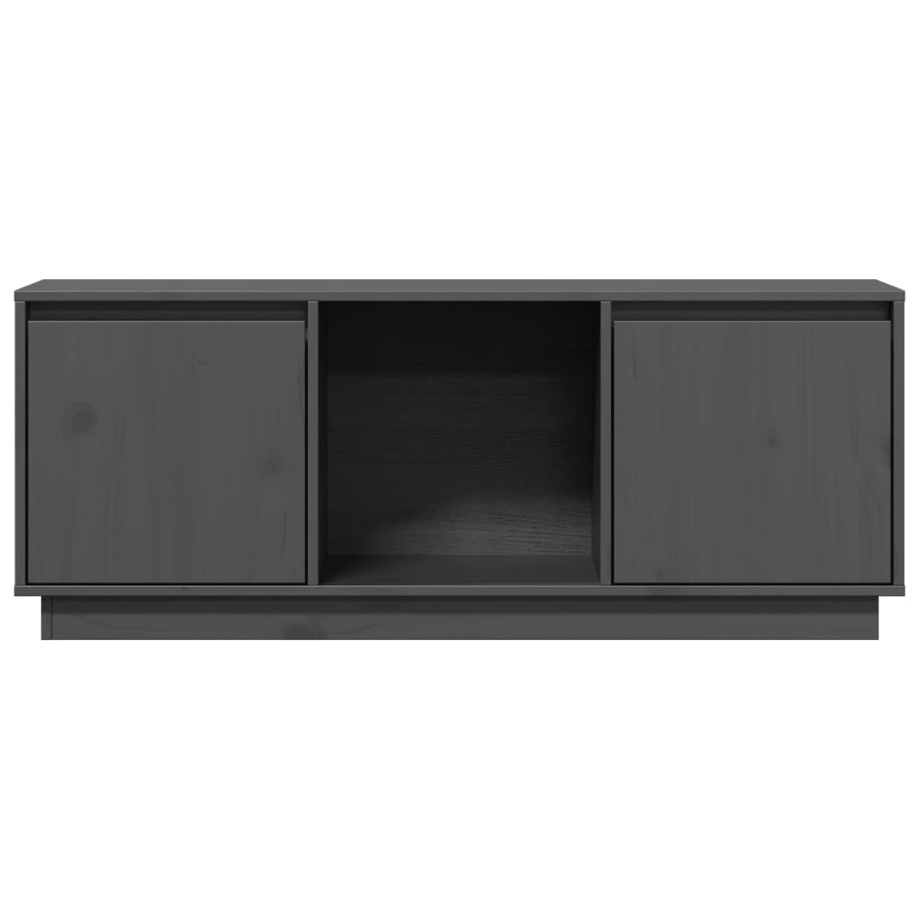 TV-Schrank Grau 110,5x35x44 cm Massivholz Kiefer - Pazzar.ch