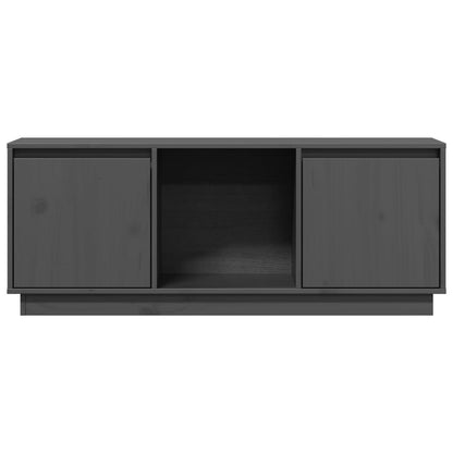 TV-Schrank Grau 110,5x35x44 cm Massivholz Kiefer - Pazzar.ch