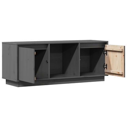 TV-Schrank Grau 110,5x35x44 cm Massivholz Kiefer - Pazzar.ch