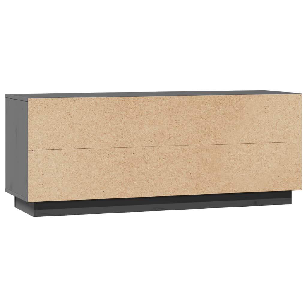 TV-Schrank Grau 110,5x35x44 cm Massivholz Kiefer - Pazzar.ch