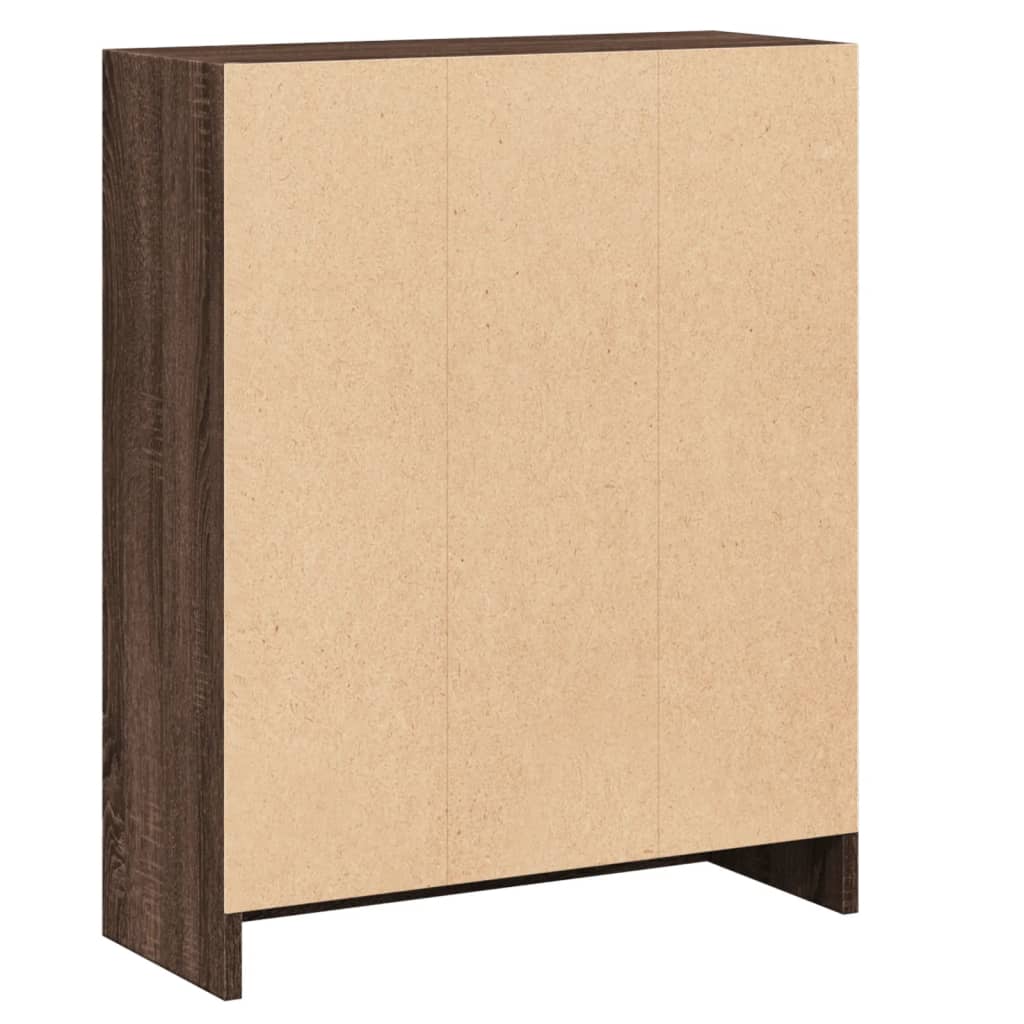 Bücherregal Braun Eichen-Optik 60x24x76 cm Holzwerkstoff