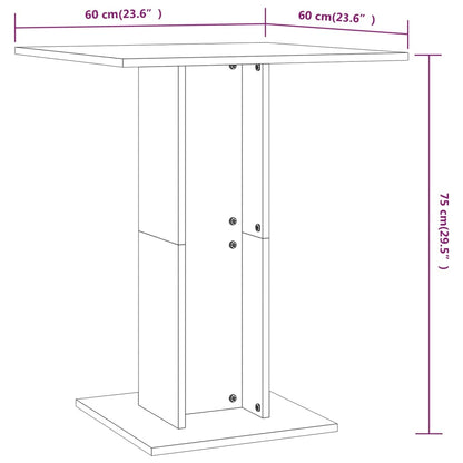 Bistrotisch Braun Eichen-Optik 60x60x75 cm Holzwerkstoff - Pazzar.ch