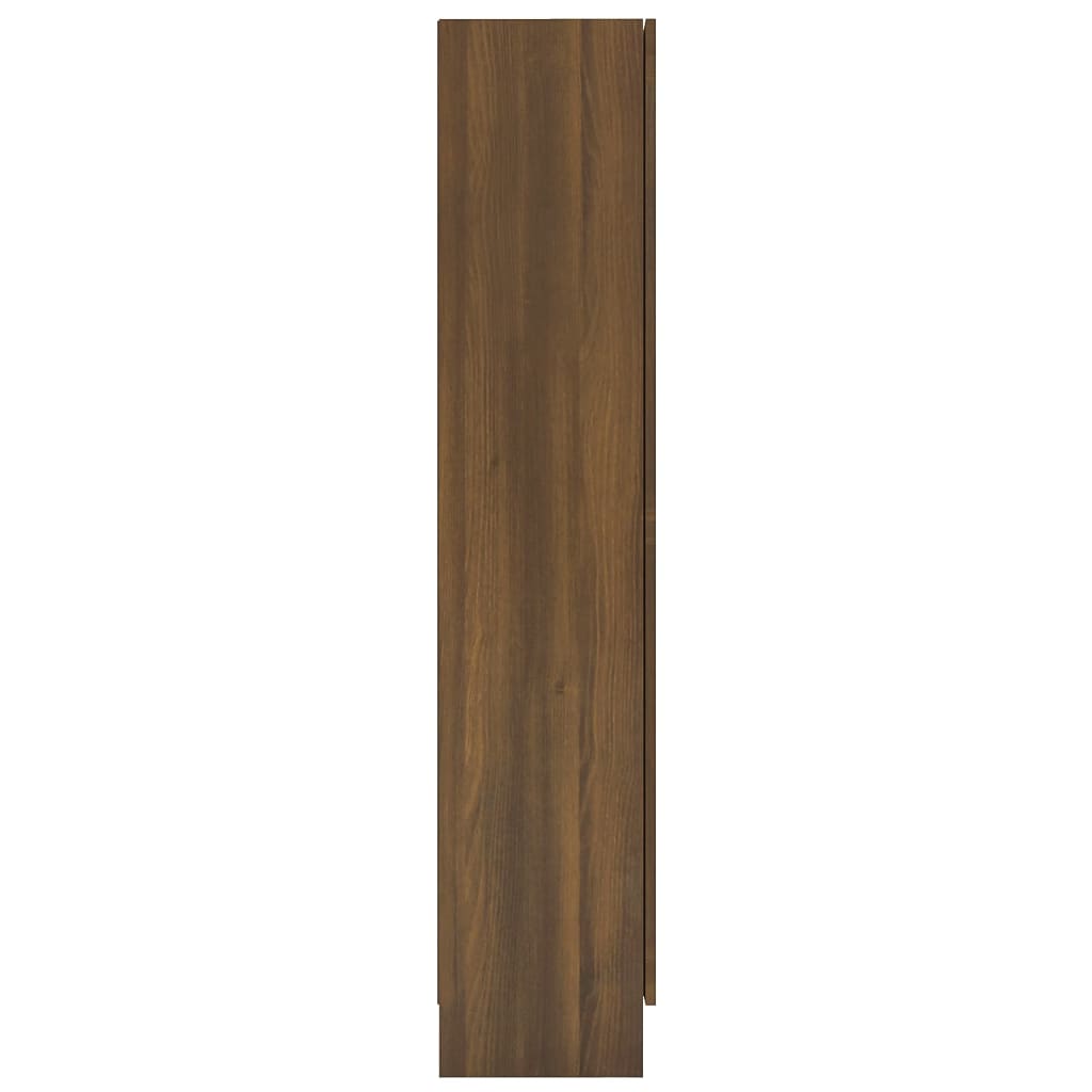 Vitrinenschrank Braun Eiche-Optik 82,5x30,5x150cm Holzwerkstoff - Pazzar.ch