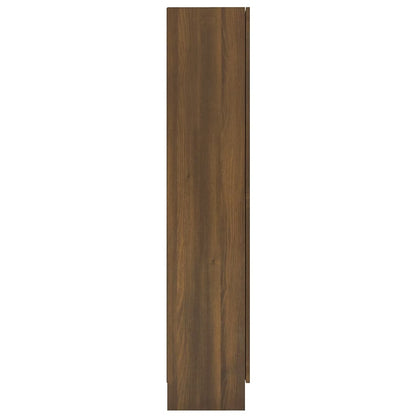 Vitrinenschrank Braun Eiche-Optik 82,5x30,5x150cm Holzwerkstoff - Pazzar.ch