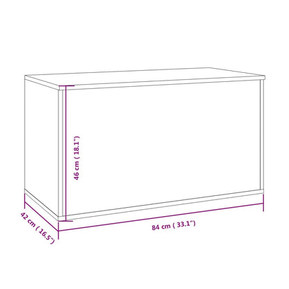 Aufbewahrungstruhe Grau Sonoma 84x42x46 cm Holzwerkstoff - Pazzar.ch