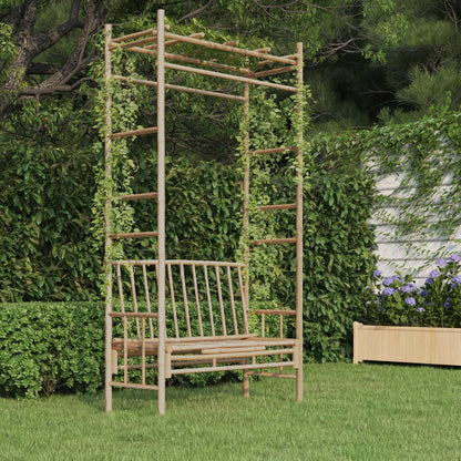 Gartenbank mit Pergola 116 cm Bambus - Pazzar.ch