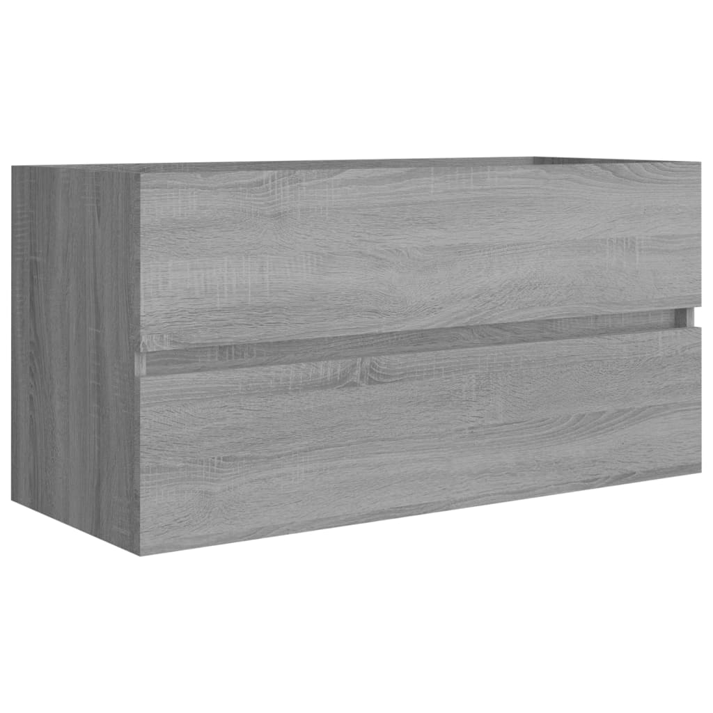 Waschbeckenunterschrank Grau Sonoma 90x38,5x45 cm Holzwerkstoff - Pazzar.ch