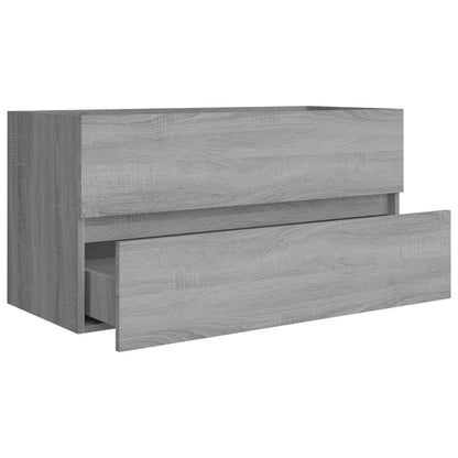 Waschbeckenunterschrank Grau Sonoma 90x38,5x45 cm Holzwerkstoff - Pazzar.ch