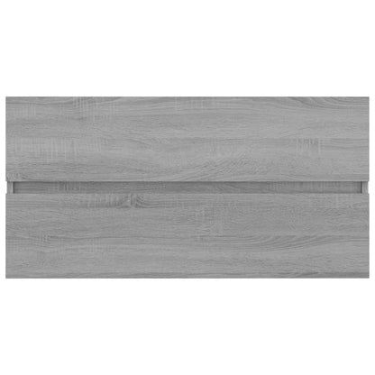 Waschbeckenunterschrank Grau Sonoma 90x38,5x45 cm Holzwerkstoff - Pazzar.ch