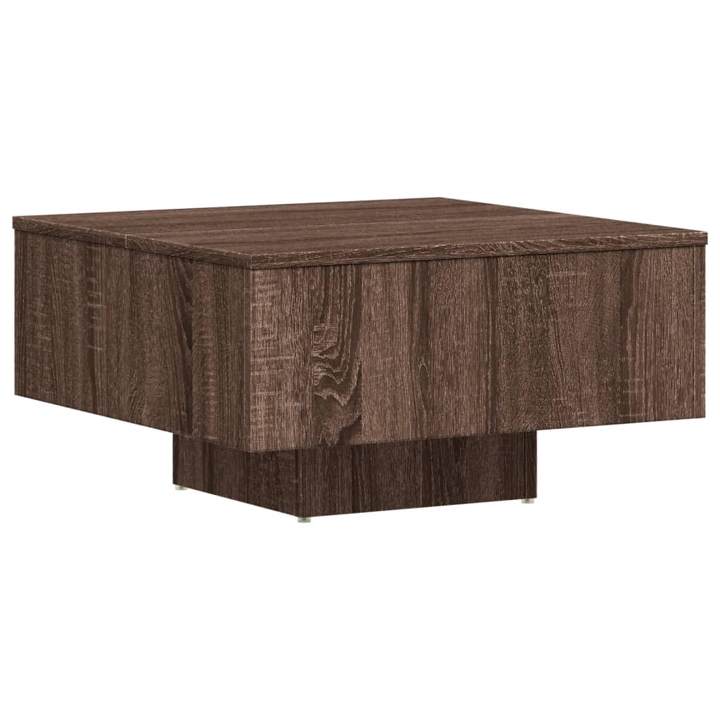 Couchtisch Braun Eichen-Optik 60x60x31,5 cm Holzwerkstoff - Pazzar.ch