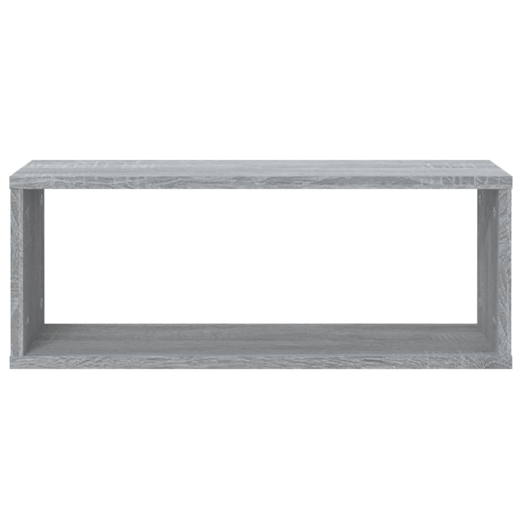 Würfelregale 2 Stk. Grau Sonoma 60x15x23 cm Holzwerkstoff - Pazzar.ch