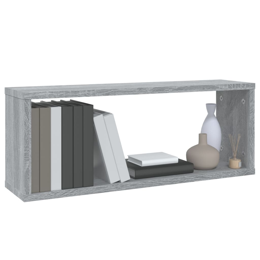 Würfelregale 6 Stk. Grau Sonoma 60x15x23 cm Holzwerkstoff - Pazzar.ch