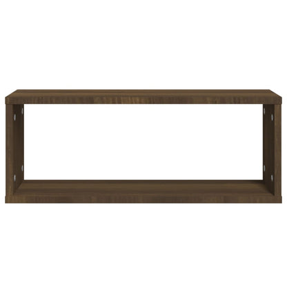 Würfelregale 2 Stk. Braun Eichen-Optik 60x15x23cm Holzwerkstoff - Pazzar.ch