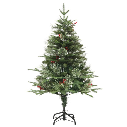 Weihnachtsbaum mit Beleuchtung und Kiefernzapfen Grün 120 cm - Pazzar.ch