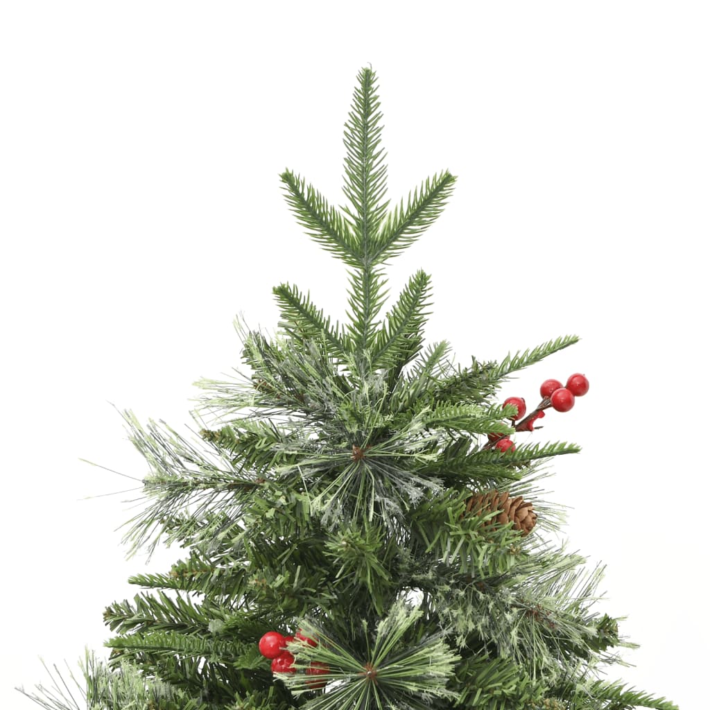 Weihnachtsbaum mit Beleuchtung und Kiefernzapfen Grün 120 cm - Pazzar.ch