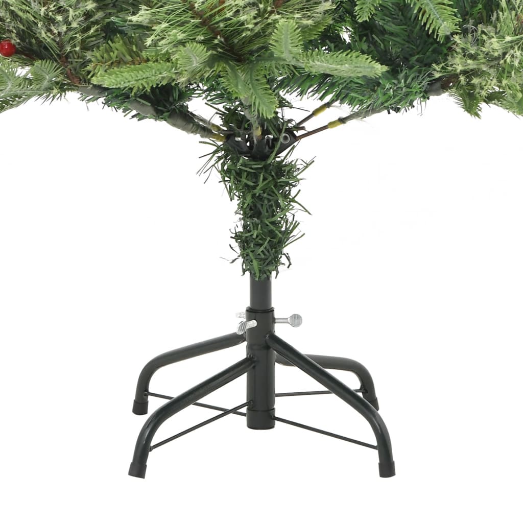 Weihnachtsbaum mit Beleuchtung und Kiefernzapfen Grün 120 cm - Pazzar.ch