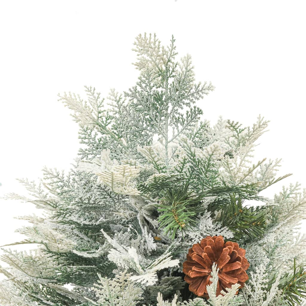 Weihnachtsbaum mit Beleuchtung und Kiefernzapfen Grün 120 cm - Pazzar.ch