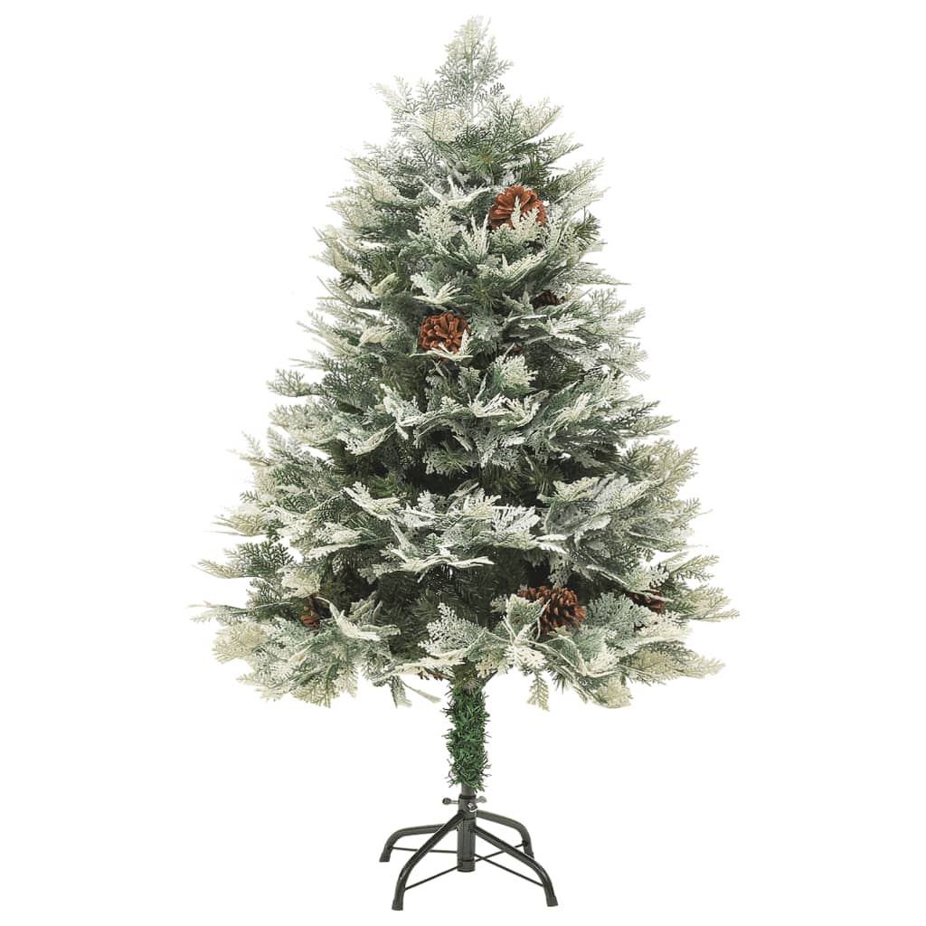 Weihnachtsbaum mit Beleuchtung und Kiefernzapfen Grün 150 cm - Pazzar.ch