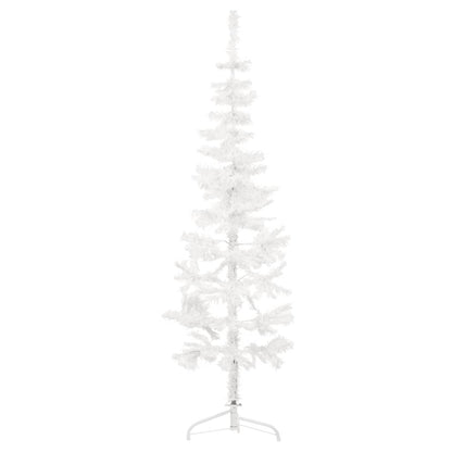 Künstlicher Halb-Weihnachtsbaum mit Ständer Schlank Weiß 120 cm - Pazzar.ch