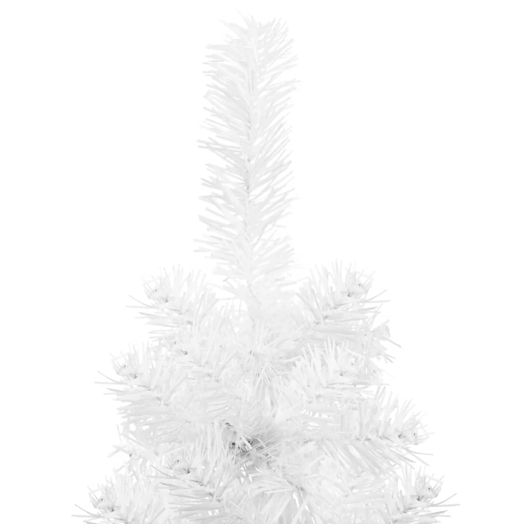 Künstlicher Halb-Weihnachtsbaum mit Ständer Schlank Weiß 120 cm - Pazzar.ch