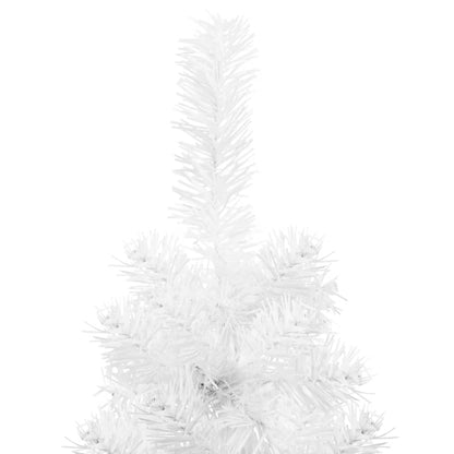 Künstlicher Halb-Weihnachtsbaum mit Ständer Schlank Weiß 120 cm - Pazzar.ch