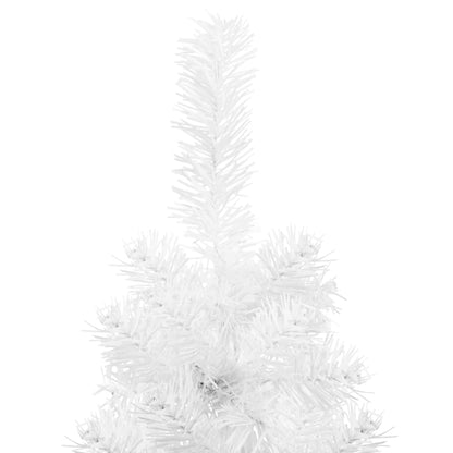 Künstlicher Halb-Weihnachtsbaum mit Ständer Schlank Weiß 180 cm - Pazzar.ch