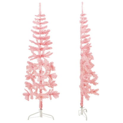 Künstlicher Halb-Weihnachtsbaum mit Ständer Schlank Rosa 120 cm - Pazzar.ch