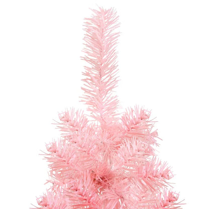 Künstlicher Halb-Weihnachtsbaum mit Ständer Schlank Rosa 150 cm - Pazzar.ch