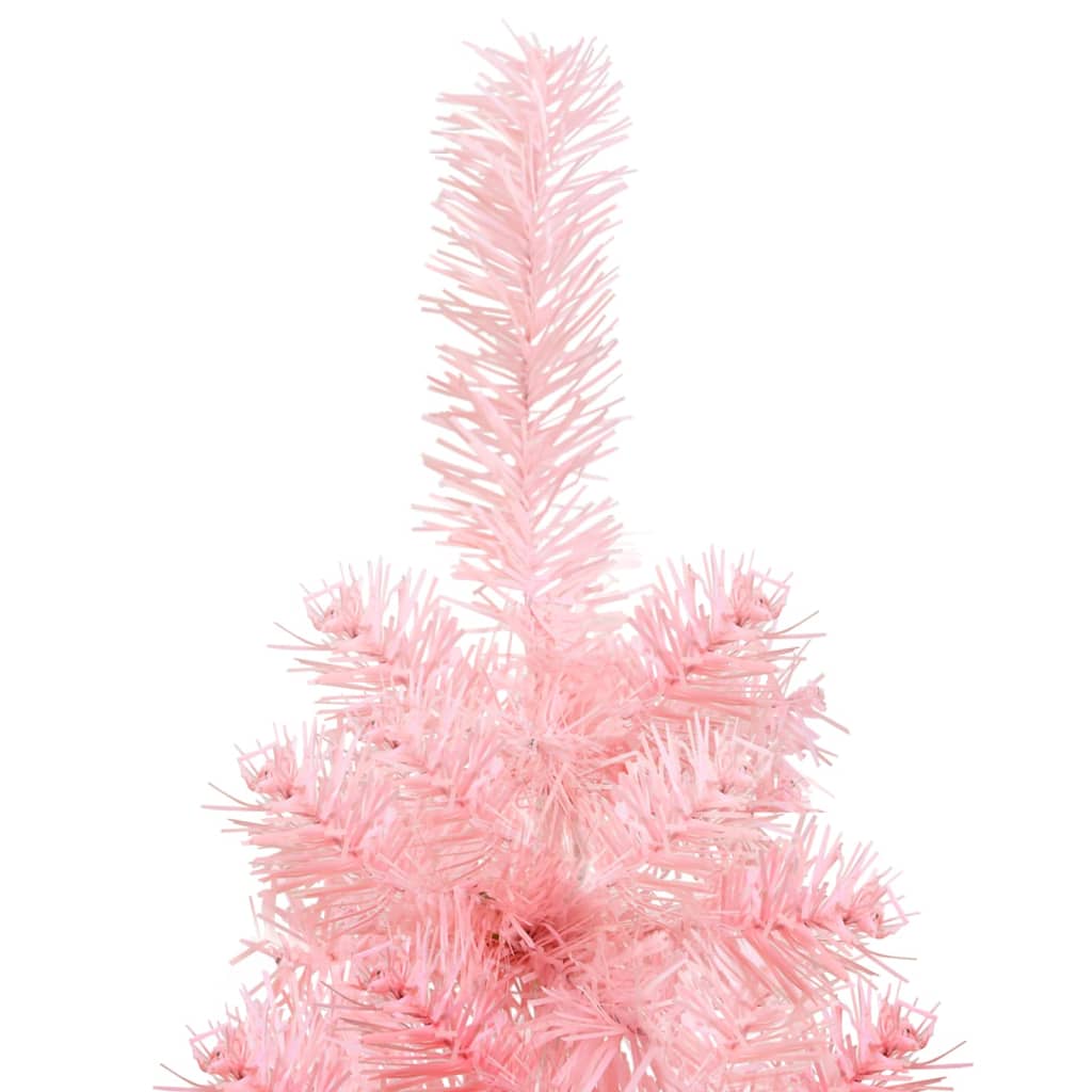 Künstlicher Halb-Weihnachtsbaum mit Ständer Schlank Rosa 180 cm - Pazzar.ch