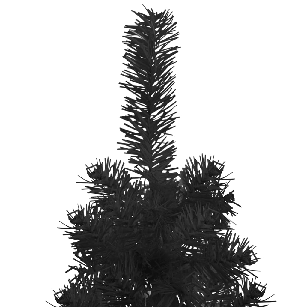 Künstlicher Halb-Weihnachtsbaum Ständer Schlank Schwarz 120 cm - Pazzar.ch