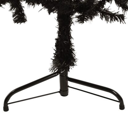 Künstlicher Halb-Weihnachtsbaum Ständer Schlank Schwarz 120 cm - Pazzar.ch