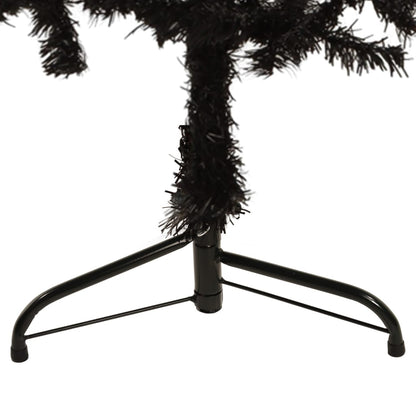 Künstlicher Halb-Weihnachtsbaum Ständer Schlank Schwarz 150 cm - Pazzar.ch