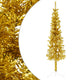 Künstlicher Halb-Weihnachtsbaum mit Ständer Schlank Gold 120 cm