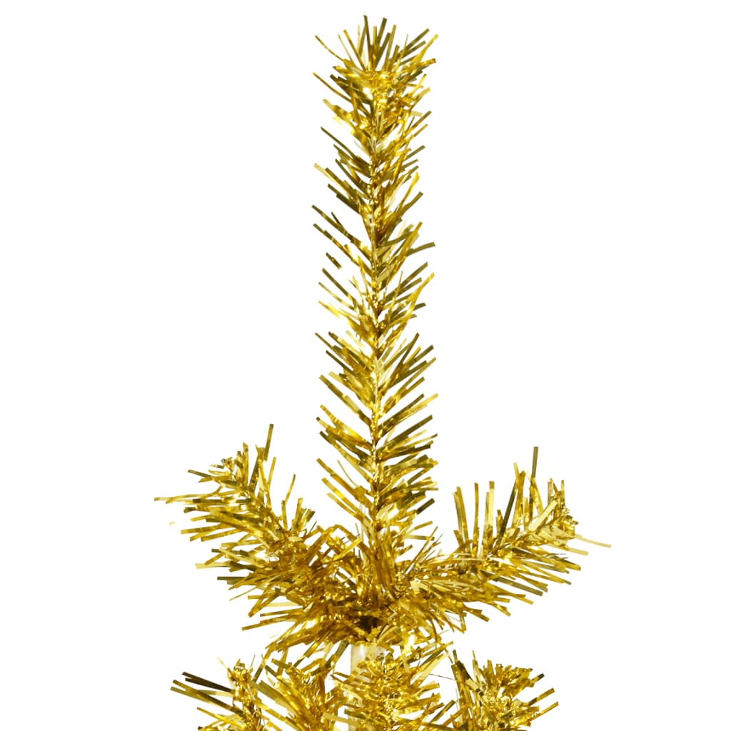 Künstlicher Halb-Weihnachtsbaum mit Ständer Schlank Gold 120 cm - Pazzar.ch