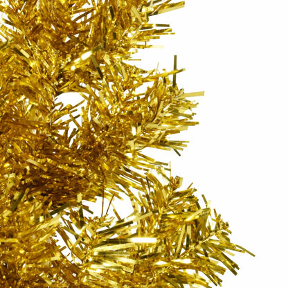 Künstlicher Halb-Weihnachtsbaum mit Ständer Schlank Gold 120 cm - Pazzar.ch