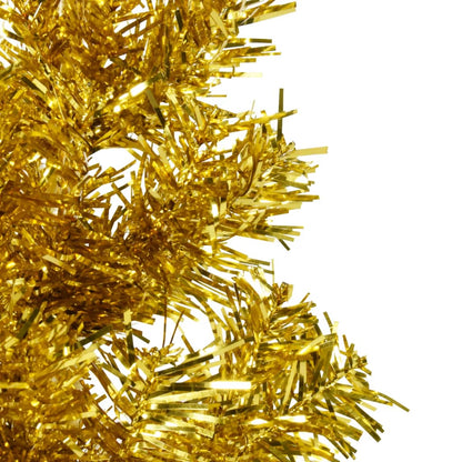 Künstlicher Halb-Weihnachtsbaum mit Ständer Schlank Gold 150 cm - Pazzar.ch