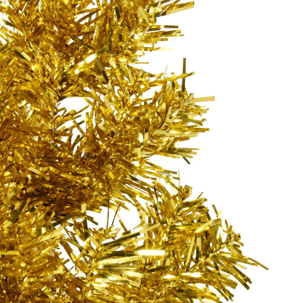 Künstlicher Halb-Weihnachtsbaum mit Ständer Schlank Gold 180 cm - Pazzar.ch