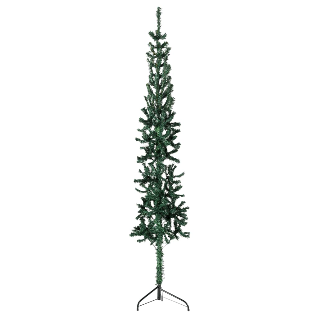 Künstlicher Halb-Weihnachtsbaum mit Ständer Schlank Grün 120 cm - Pazzar.ch